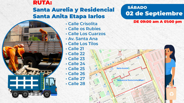 Techo Limpio Ruta Santa Aurelia y Residencial - Santa Anita Etapa larlos