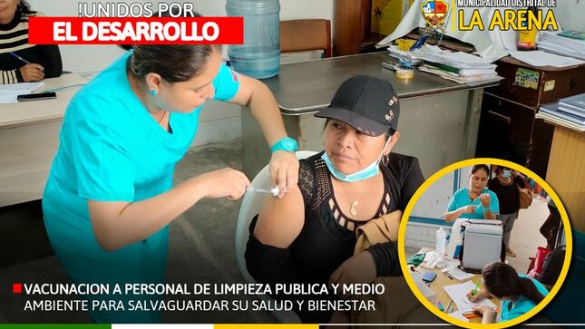 VACUNACION DE PERSONAL DE LIMPIEZA LA ARENA 2023