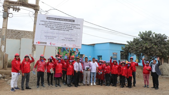 MUNICIPALIDAD DE HUAURA INICIA TRABAJOS DE MANTENIMIENTO EN LA I.E. Nº 21536 – EL INGENIO,  TERCER PROYECTO GESTIONADO  ANTE EL MINISTERIO DEL TRABAJO