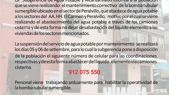COMUNICADO