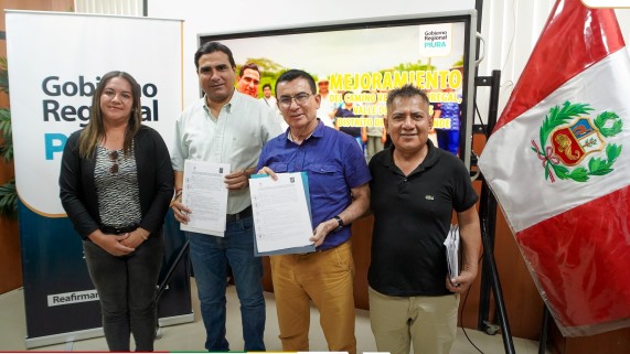 Gobernador firma convenio para ejecutar vía de Pedregal - Valle Los Incas en Tambogrande
