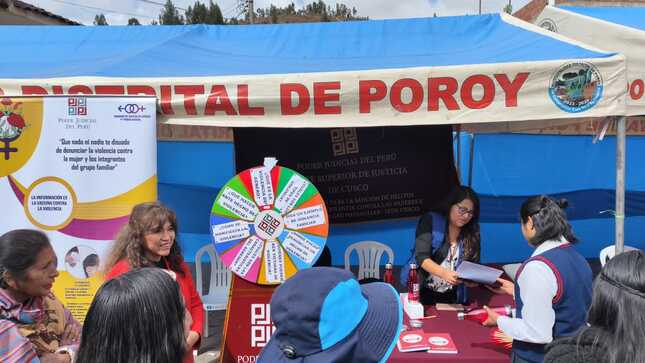 Corte Superior de Justicia de Cusco brindó información a pobladores del distrito de Poroy en temas de Violencia