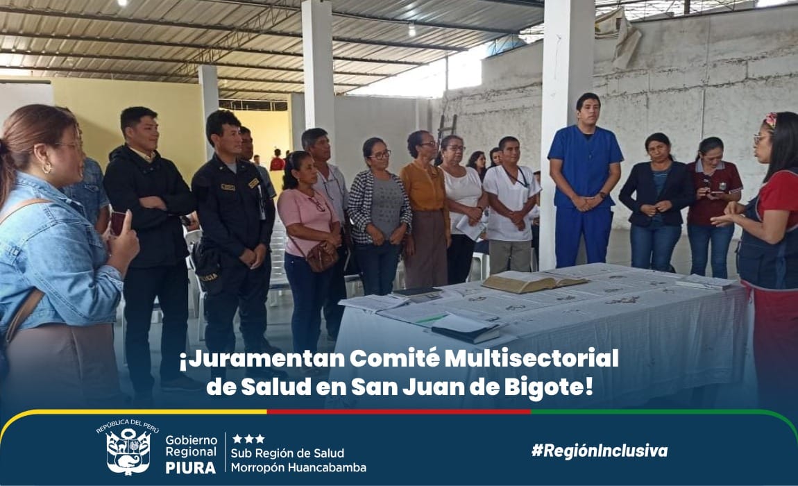 Juramentan comité multisectorial de salud en San Juan de Bigote.