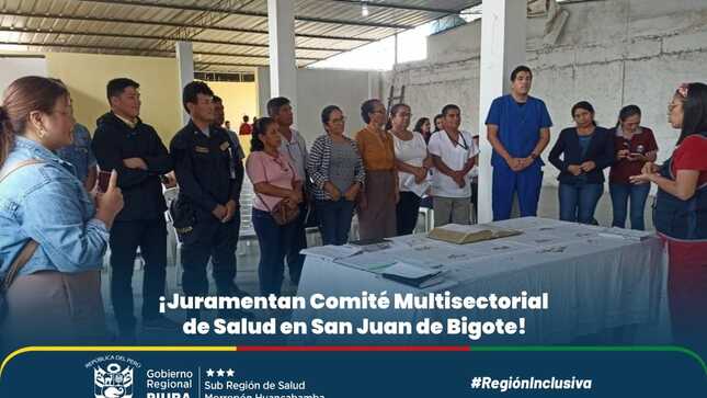 Juramentan comité multisectorial de salud en San Juan de Bigote.