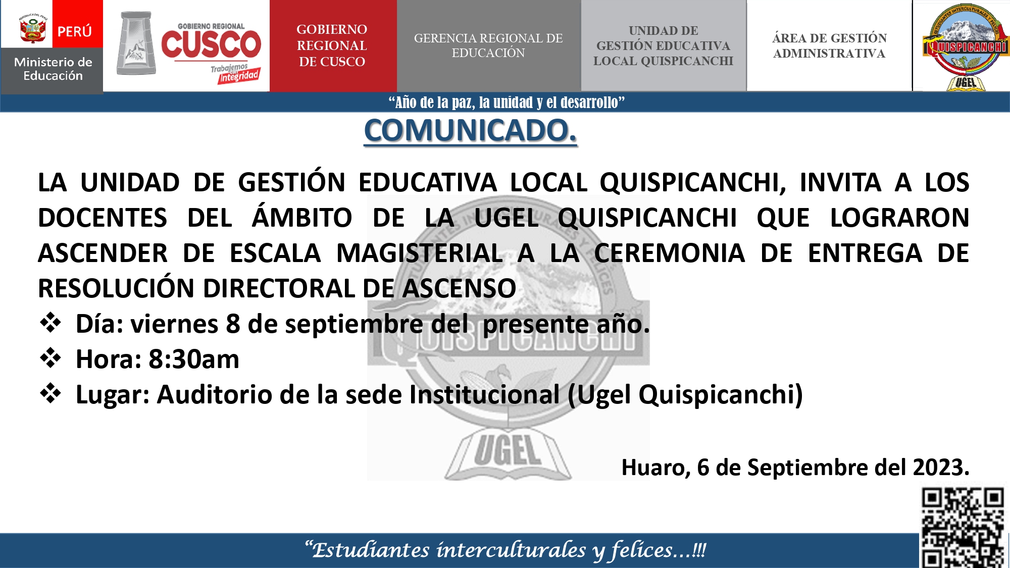 Ascenso de escala Magisterial 