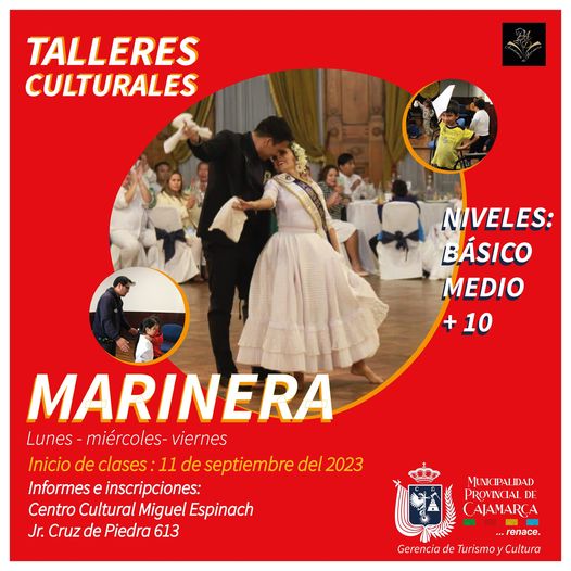 Cultivemos juntos el hermoso baile de la marinera norteña - niños de 6 años adelante.
✍️Informes en el Centro Cultural Miguel Espinach. Jr. Cruz de Piedra 613