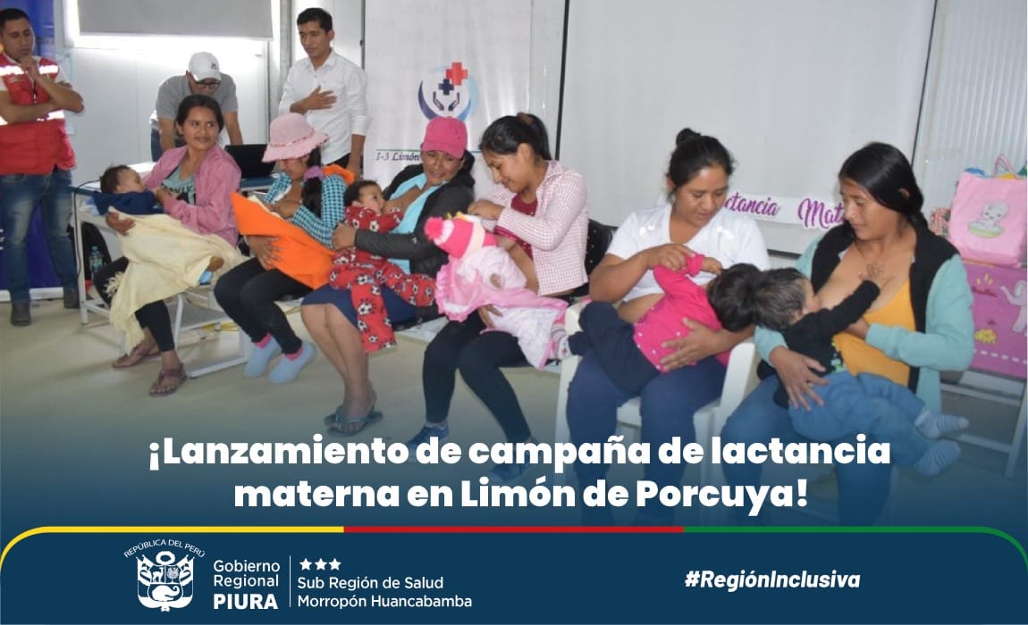 campaña de lactancia materna en Limón de Porcuya.