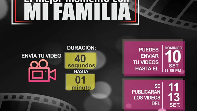 MUNICIPALIDAD DE HUAURA TE INVITA A PARTICIPAR DEL CONCURSO DE VIDEO CON LA TEMATICA “EL MEJOR MOMENTO CON MI FAMILIA"