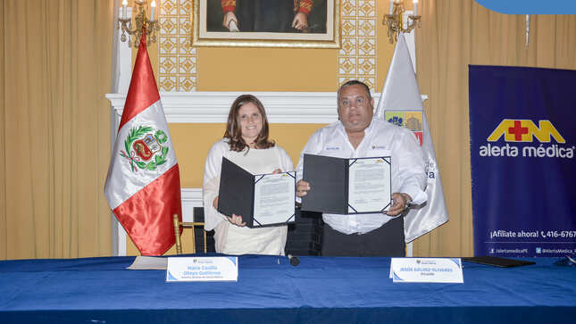 Pensando en tu salud, nuestro alcalde Jesús Gálvez Olivares, lideró la reunión de firma del convenio ✍🏼 de cooperación interinstitucional entre la Municipalidad de Jesús María y Alerta Médica 🚑. Esta iniciativa tiene como objetivo primordial brindar servicios de salud de calidad. Con esta firma se podrá también atender gratuitamente a población vulnerable del distrito.
#JesúsMaríaSomosTodos 🙌🏼