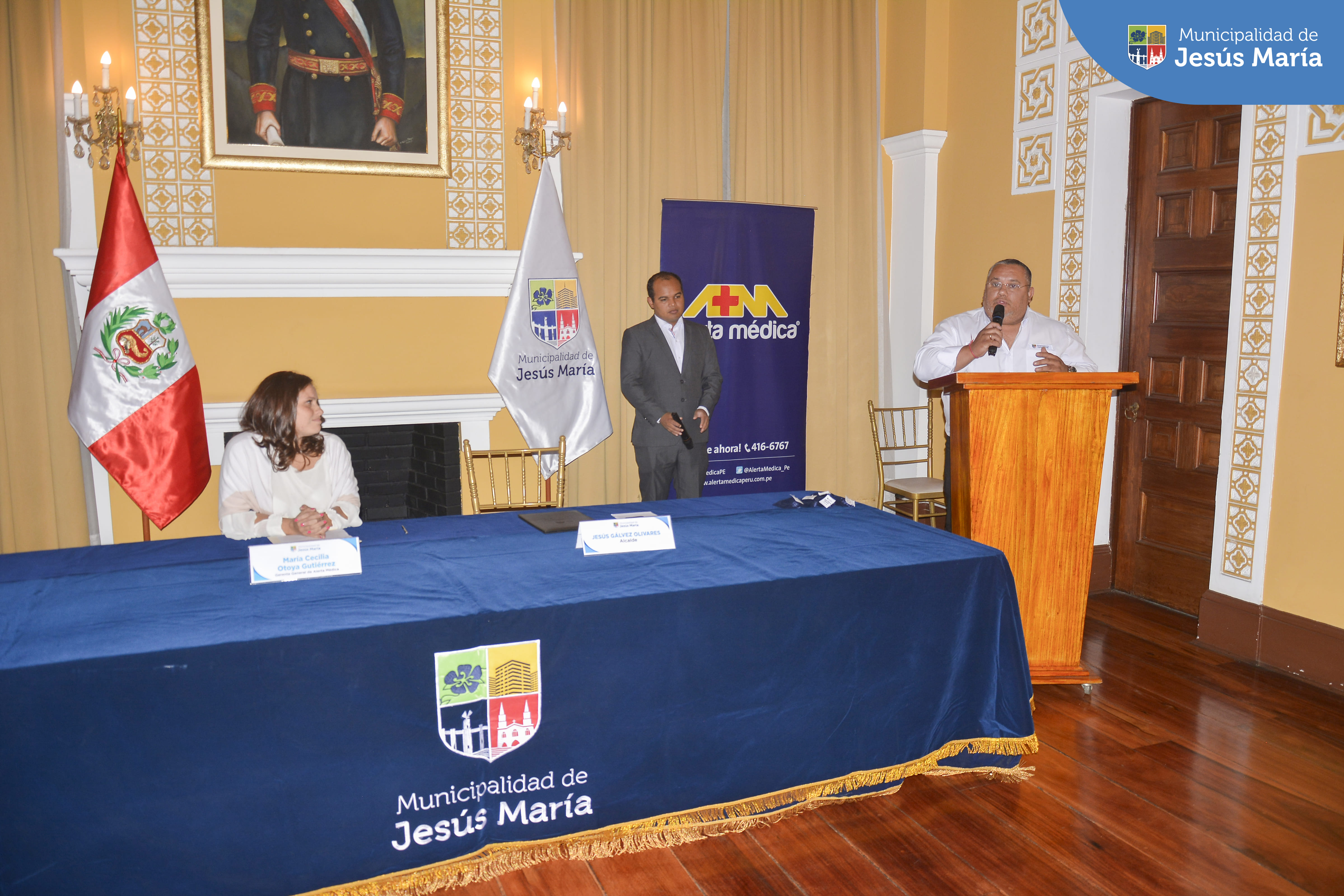 Pensando en tu salud, nuestro alcalde Jesús Gálvez Olivares, lideró la reunión de firma del convenio ✍🏼 de cooperación interinstitucional entre la Municipalidad de Jesús María y Alerta Médica 🚑. Esta iniciativa tiene como objetivo primordial brindar servicios de salud de calidad. Con esta firma se podrá también atender gratuitamente a población vulnerable del distrito.
#JesúsMaríaSomosTodos 🙌🏼