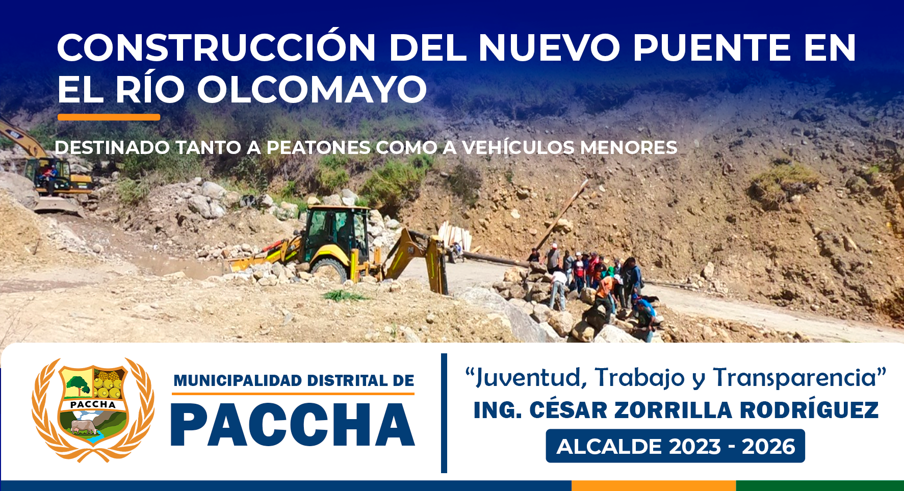 CONSTRUCCIÓN DEL NUEVO PUENTE EN EL RÍO OLCOMAYO