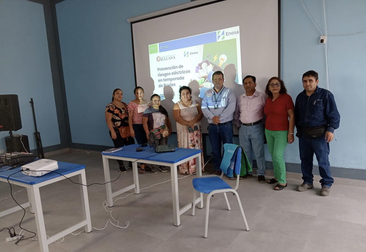 MUNICIPALIDAD Y ENOSA INICIAN CICLO DE CAPACITACIÓN SOBRE RIESGO ELÉCTRICO