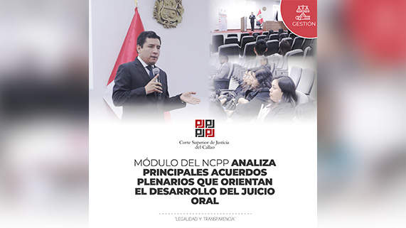 Módulo del NCPP analiza principales acuerdos plenarios que orientan el desarrollo del juicio oral
