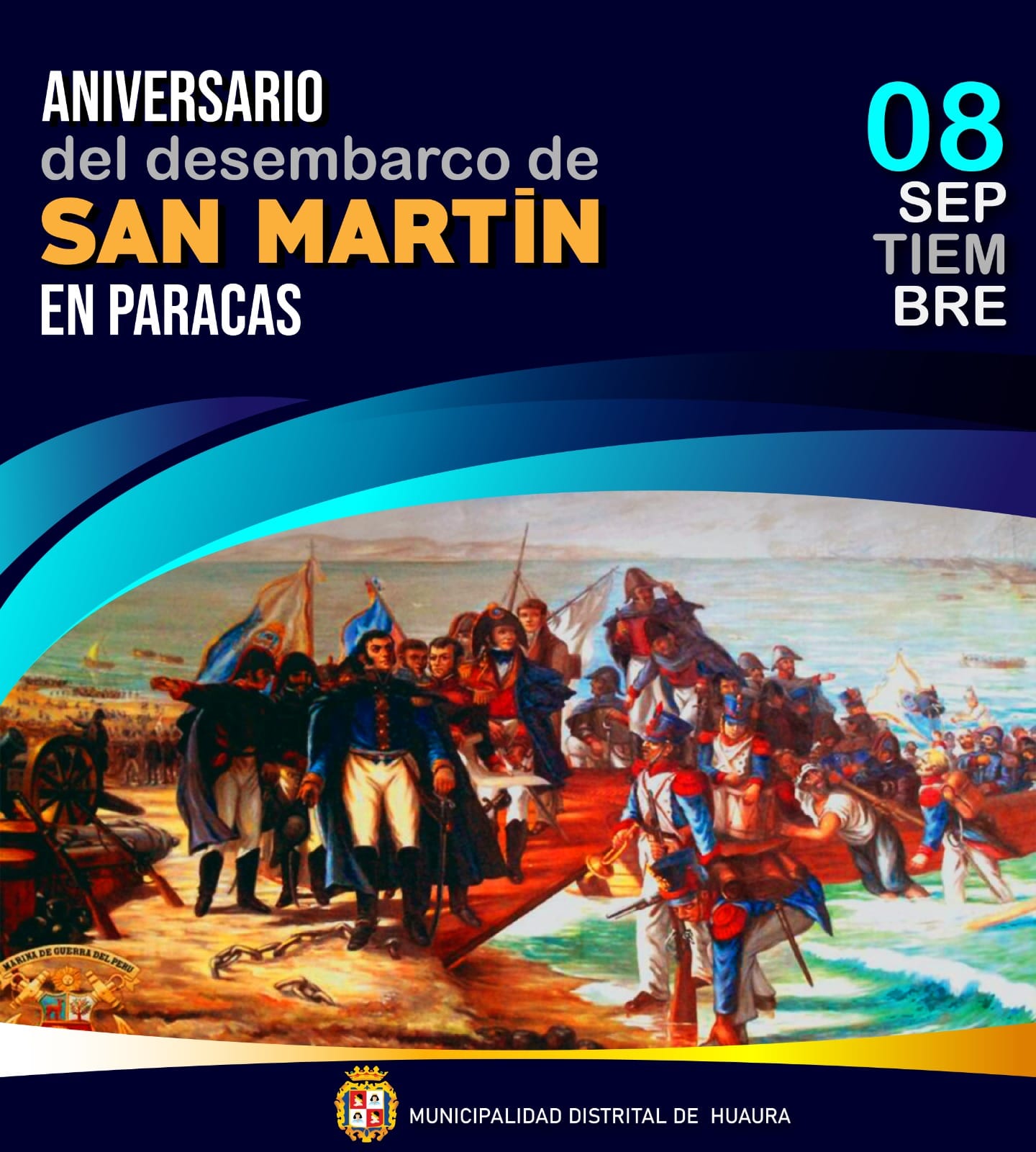 ANIVERSARIO DEL DESEMBARCO DE SAN MARTÍN EN PARACAS
#08deseptiembre