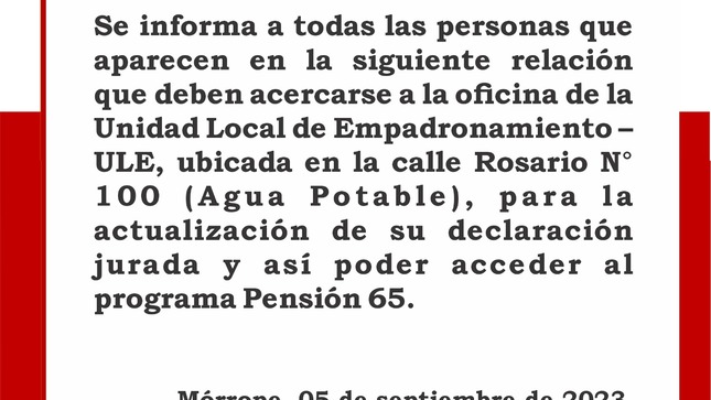 COMUNICADO ULE