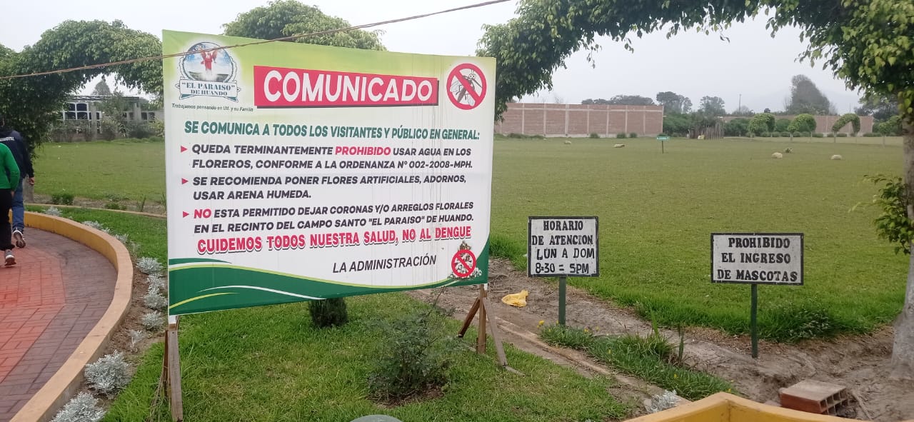 Municipalidad Provincial 'no baja la guardia' ante el dengue y realiza inspección a cementerios