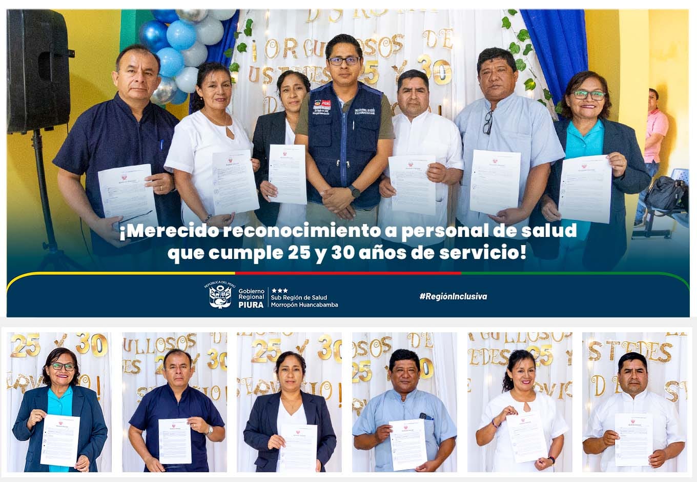 Merecido reconocimiento a persona de salud.