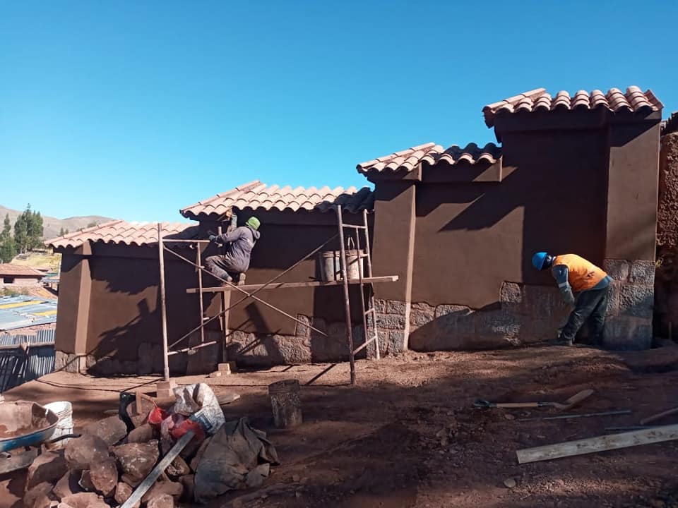 Trabajos realizados en la Casa de la Cultura de Sangarará