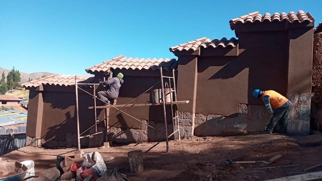 Trabajos realizados en la Casa de la Cultura de Sangarará