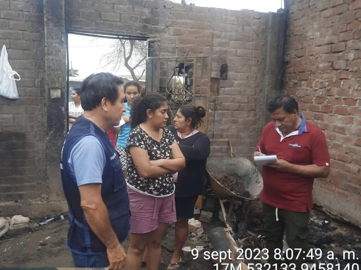 MUNICIPALIDAD BRINDA APOYO INMEDIATO A FAMILIA DAMNIFICA POR INCENDIO