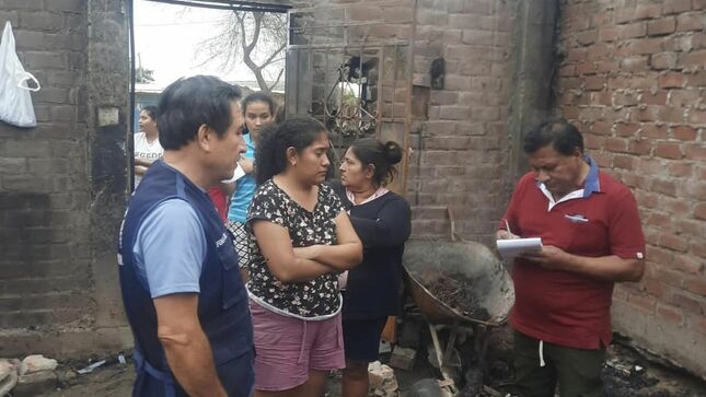MUNICIPALIDAD BRINDA APOYO INMEDIATO A FAMILIA DAMNIFICA POR INCENDIO