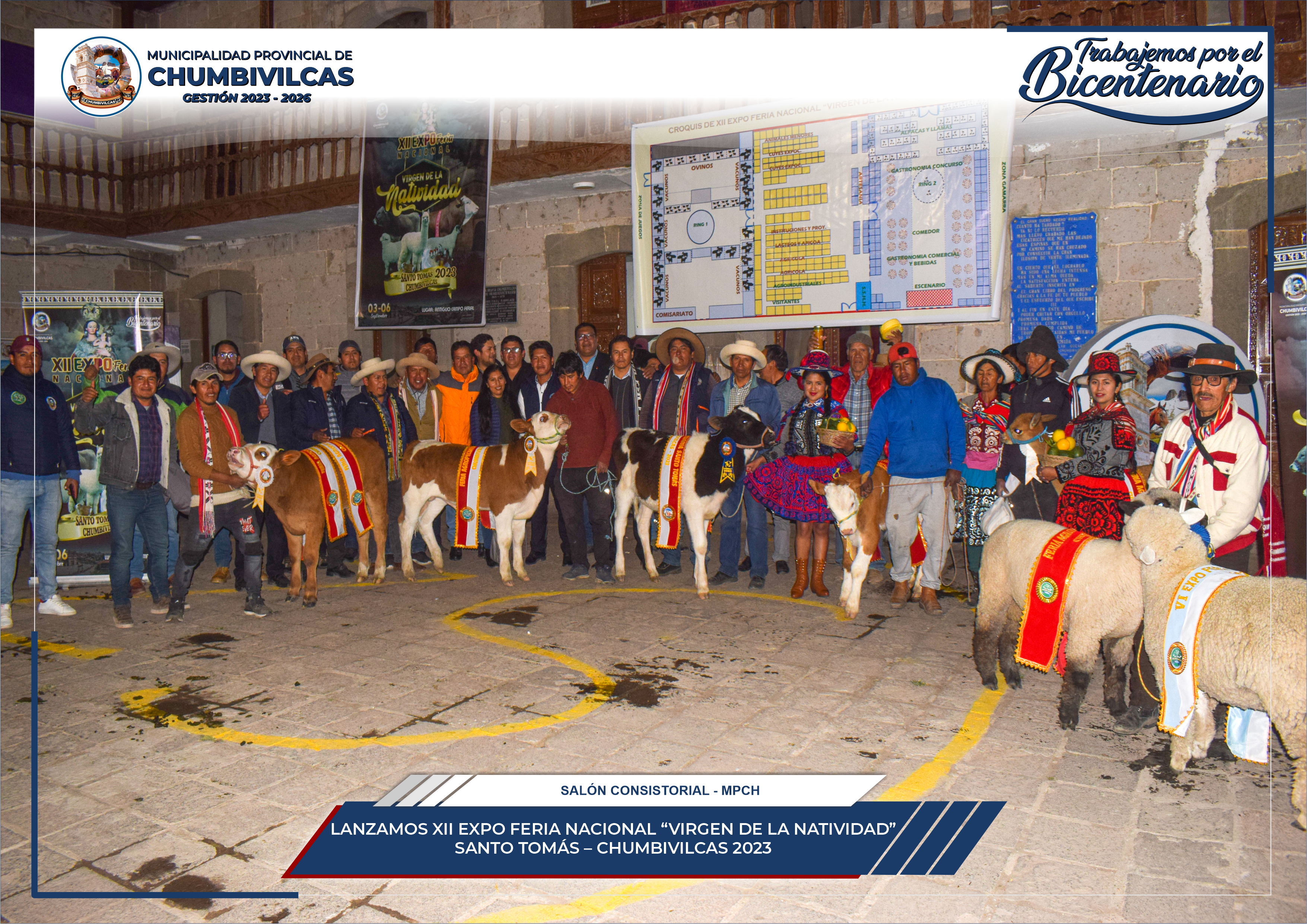 Municipalidad de Chumbivilcas lanza actividades de la XII Expo Feria Nacional "Virgen de La Natividad" Santo Tomás - Chumbivilcas 2023