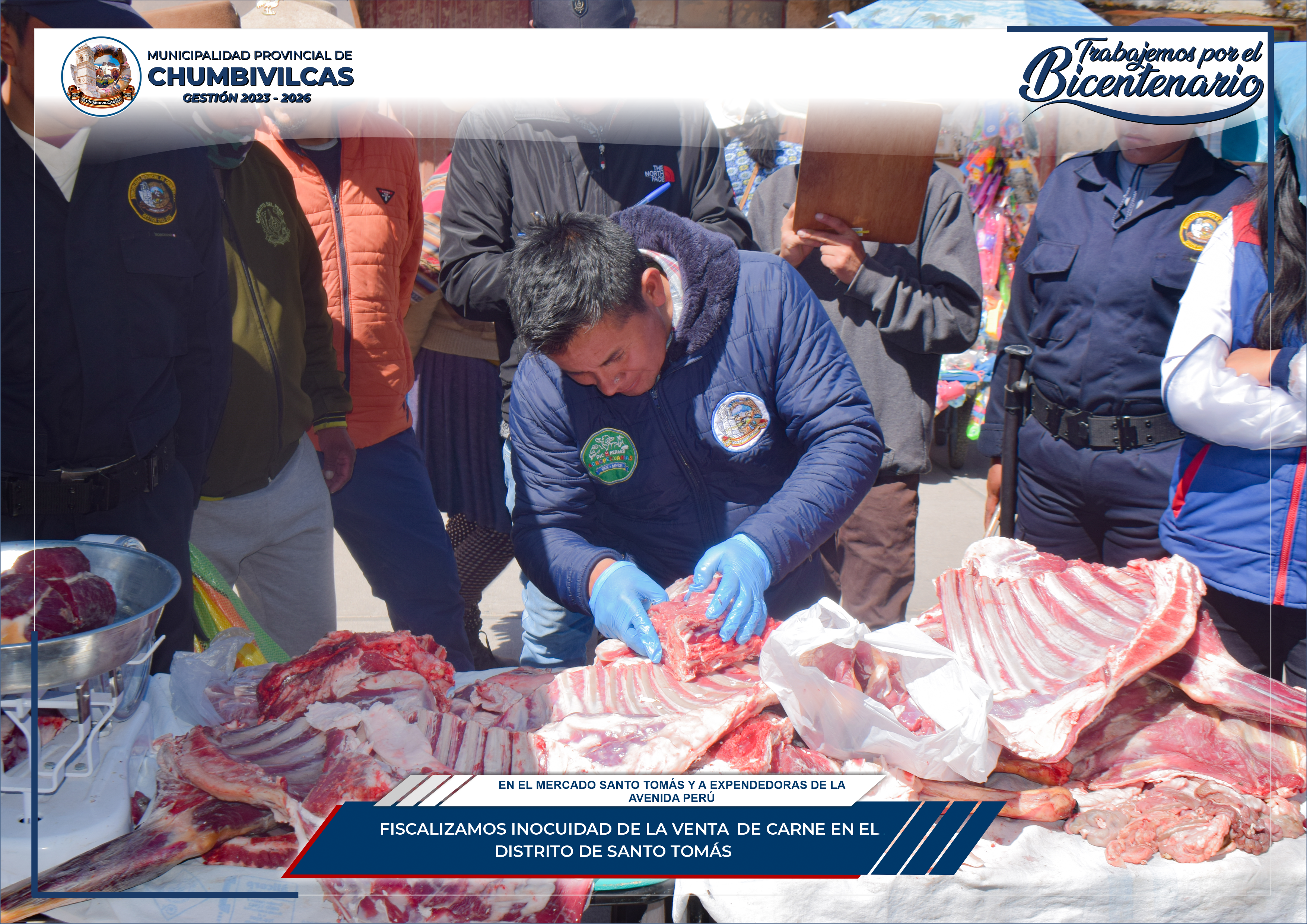 En Chumbivilcas se fiscaliza inocuidad de la venta de carne en el distrito de Santo Tomás