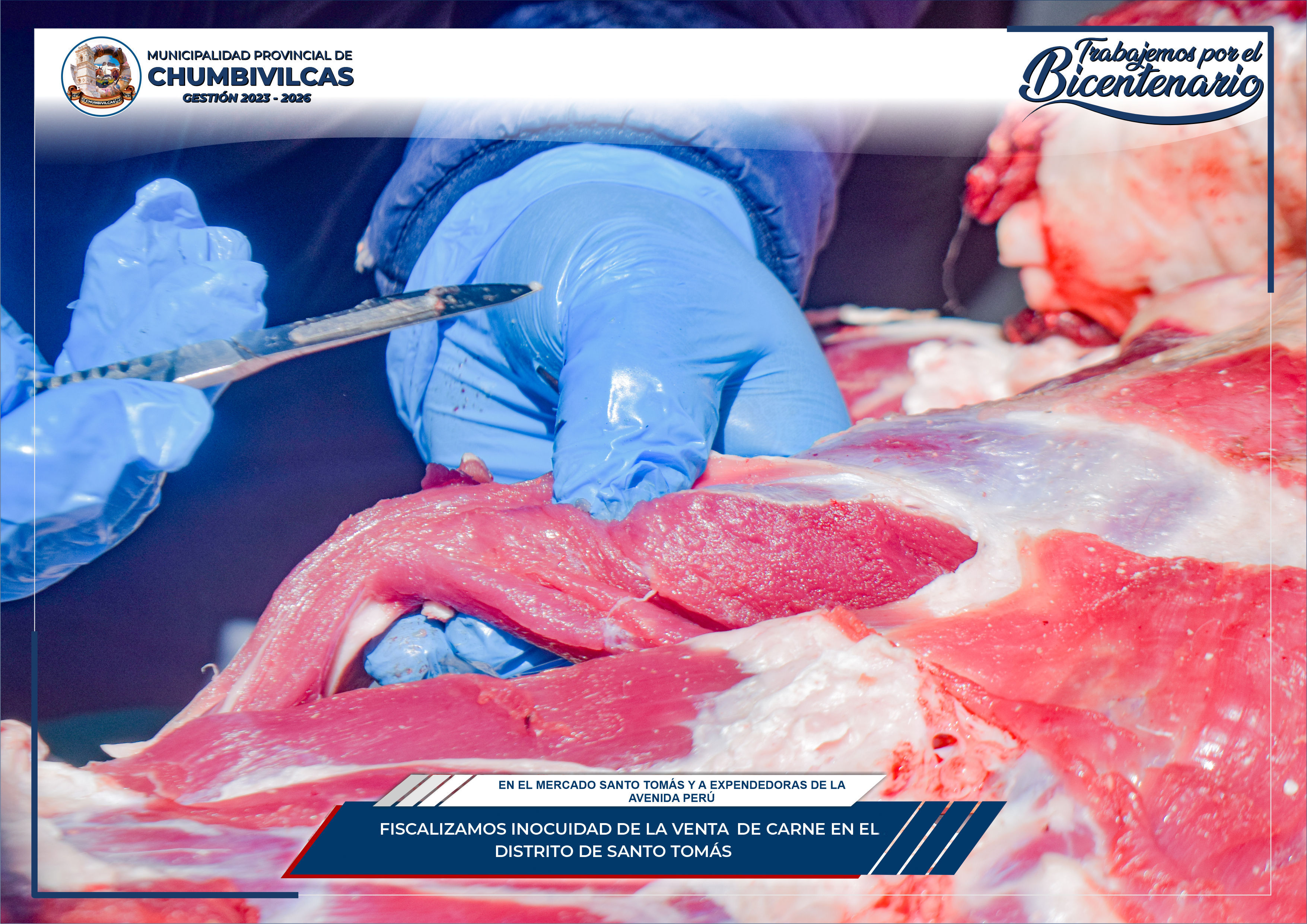 En Chumbivilcas se fiscaliza inocuidad de la venta de carne en el distrito de Santo Tomás