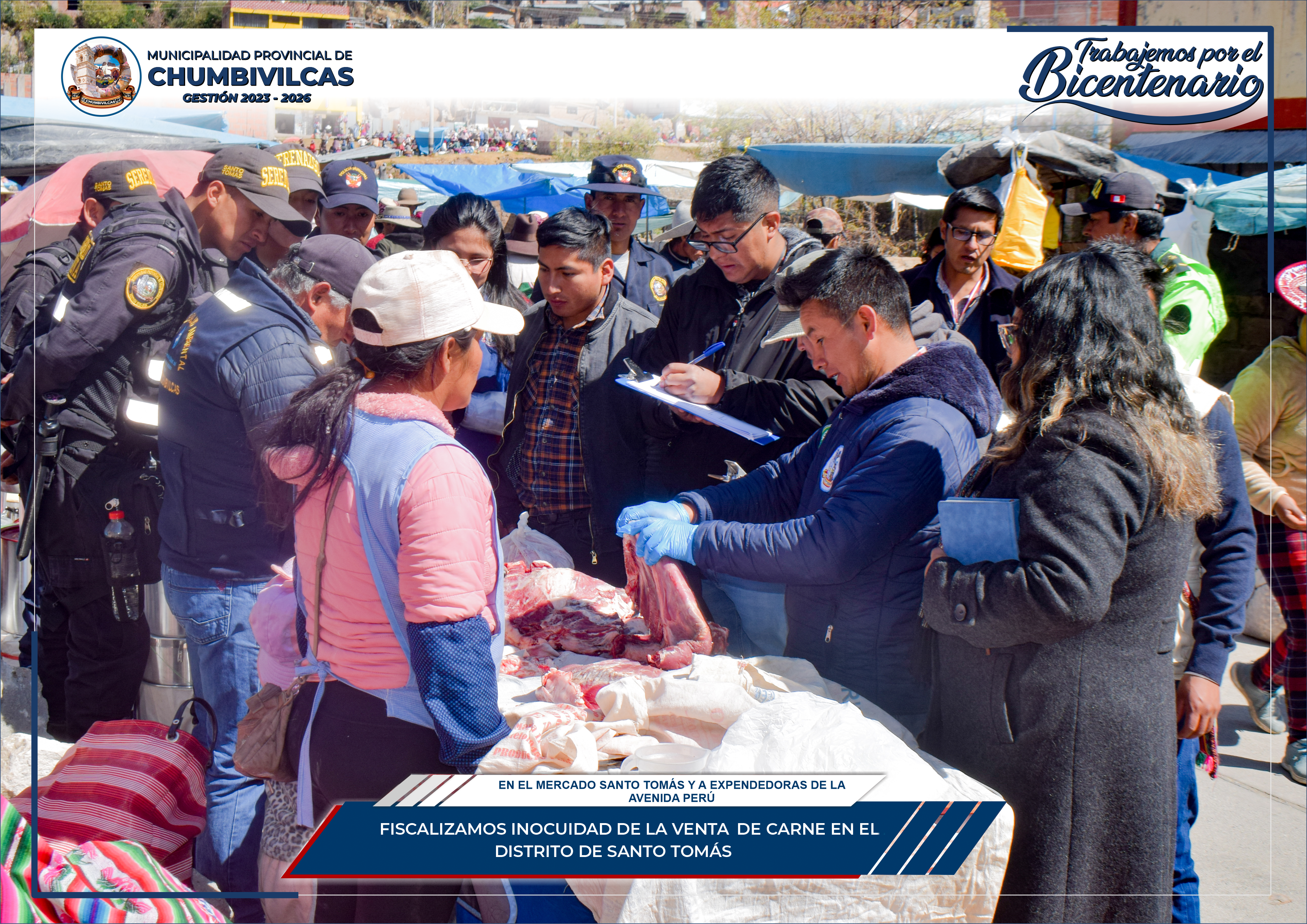 En Chumbivilcas se fiscaliza inocuidad de la venta de carne en el distrito de Santo Tomás