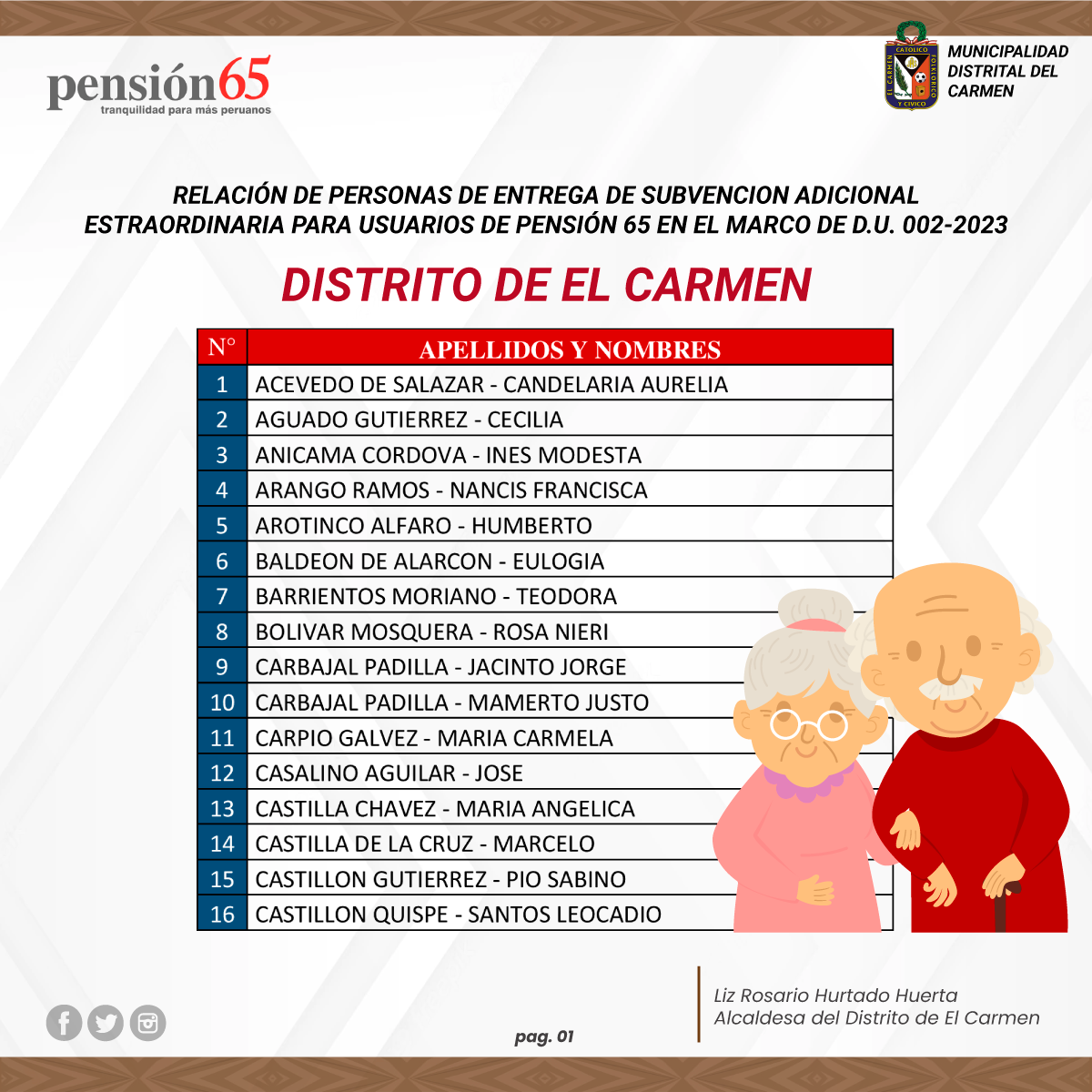 COMUNICADO – DESARROLLO SOCIAL