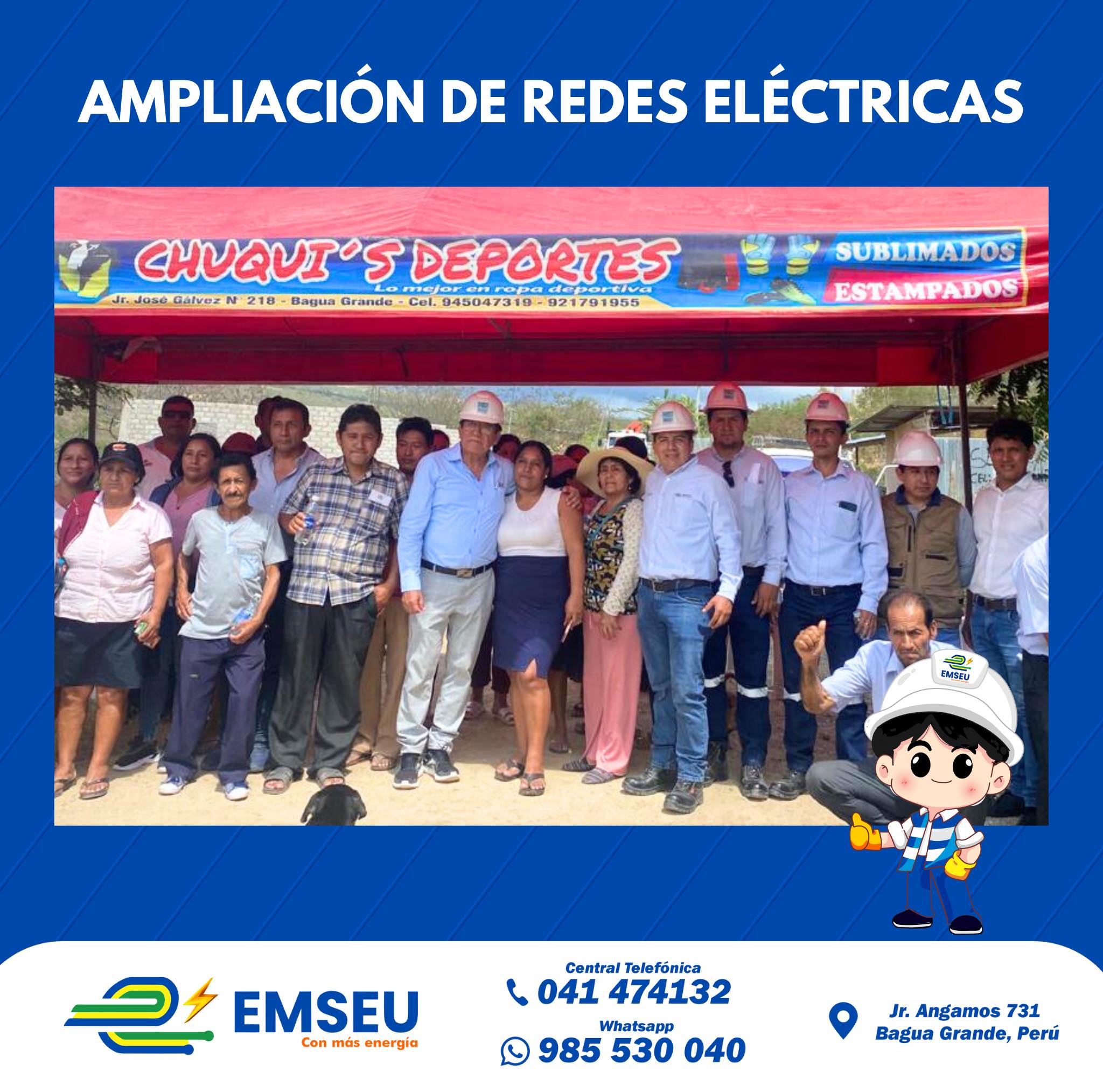 ⚡️#EMSEU AMPLIA SUS REDES ELÉCTRICAS EN EL SECTOR LAS FLORES DE BAGUA GRANDE