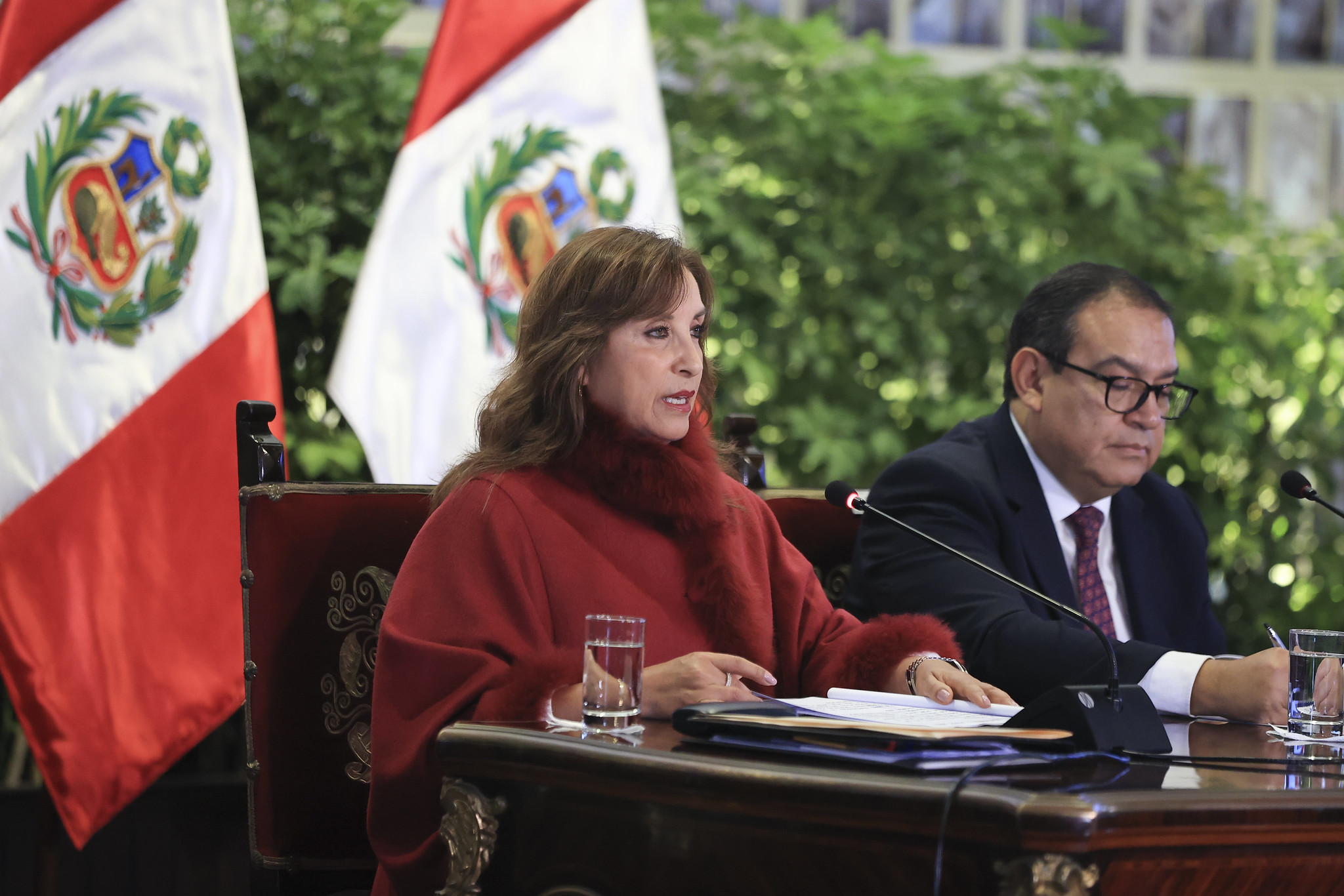 Fotografía de la conferencia de prensa.