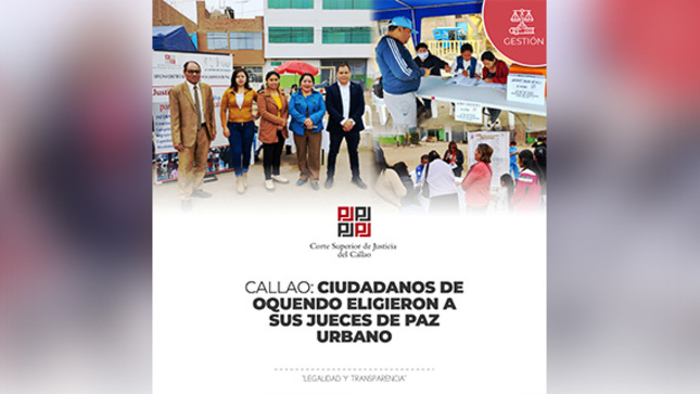Ciudadanos del A.H. Oquendo - Callao eligieron a sus jueces de paz urbanos