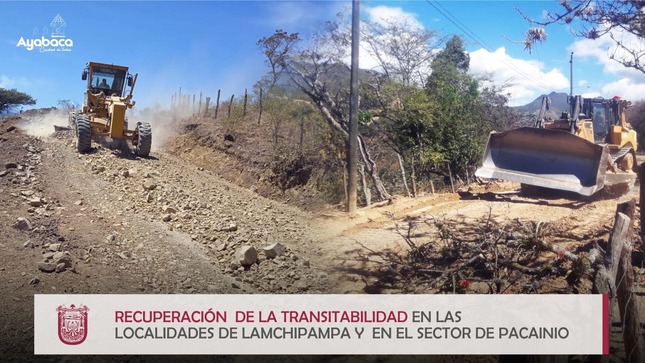 TRANSITABILIDAD EN LAS LOCALIDADES DE LAMCHIPAMPA Y EN EL SECTOR PACAINIO 