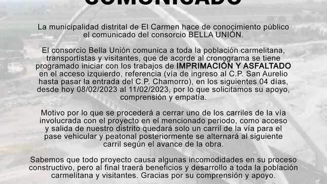 COMUNICADO IMPORTANTE