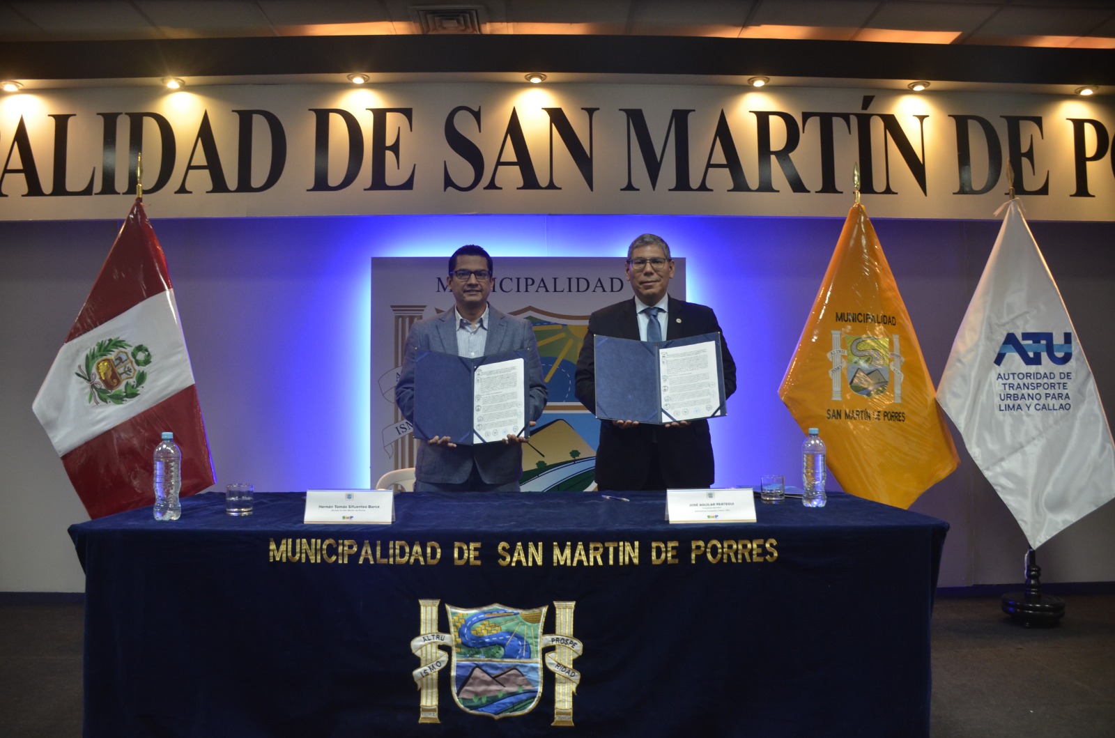 Firma de convenio entre Municipalidad de SMP y ATU eliminarán la informalidad en el transporte urbano
