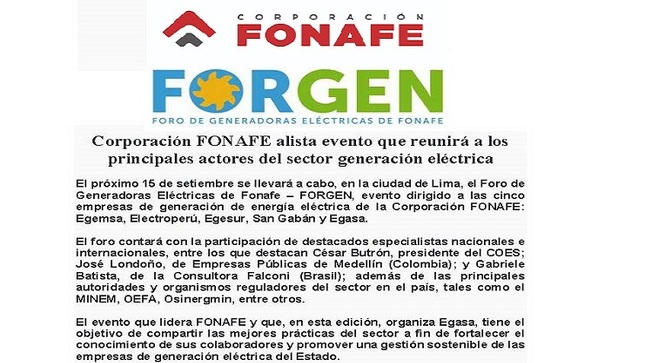 Foro de Generadoras