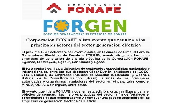 Foro de Generadoras