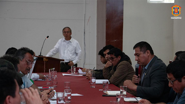 Reunión de acuerdos sobre agua para Chachapoyas.