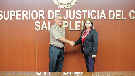 La presidenta de la Corte Superior de Justicia del Callao, Teresa Jesús Soto Gordon, y el jefe de la Región Policial, Arturo Prado Blas, anunciaron un trabajo articulado e interinstitucional para éxito de Unidad de Flagrancia