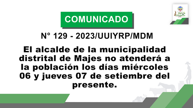 Archivo PNG sobre atención del alcalde de la municipalidad distrital de Majes.