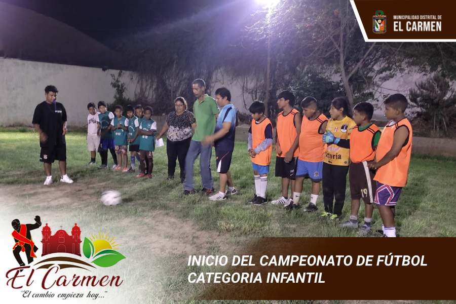 INICIO DEL CAMPEONATO DE FÚTBOL CATEGORIA INFANTIL