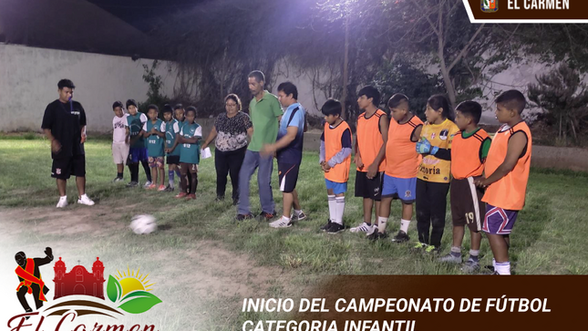 INICIO DEL CAMPEONATO DE FÚTBOL CATEGORIA INFANTIL