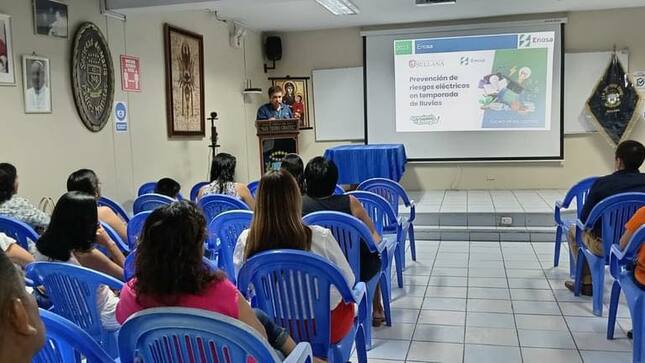 REALIZAN CAPACITACIÓN SOBRE RIESGO ELÉCTRICO EN EL COLEGIO SAN PEDRO CHANEL