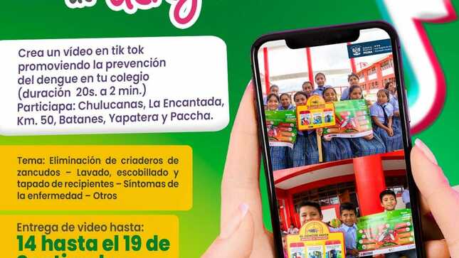 Concurso de Tik Tok para estudiantes: Hazle Pare al Dengue 