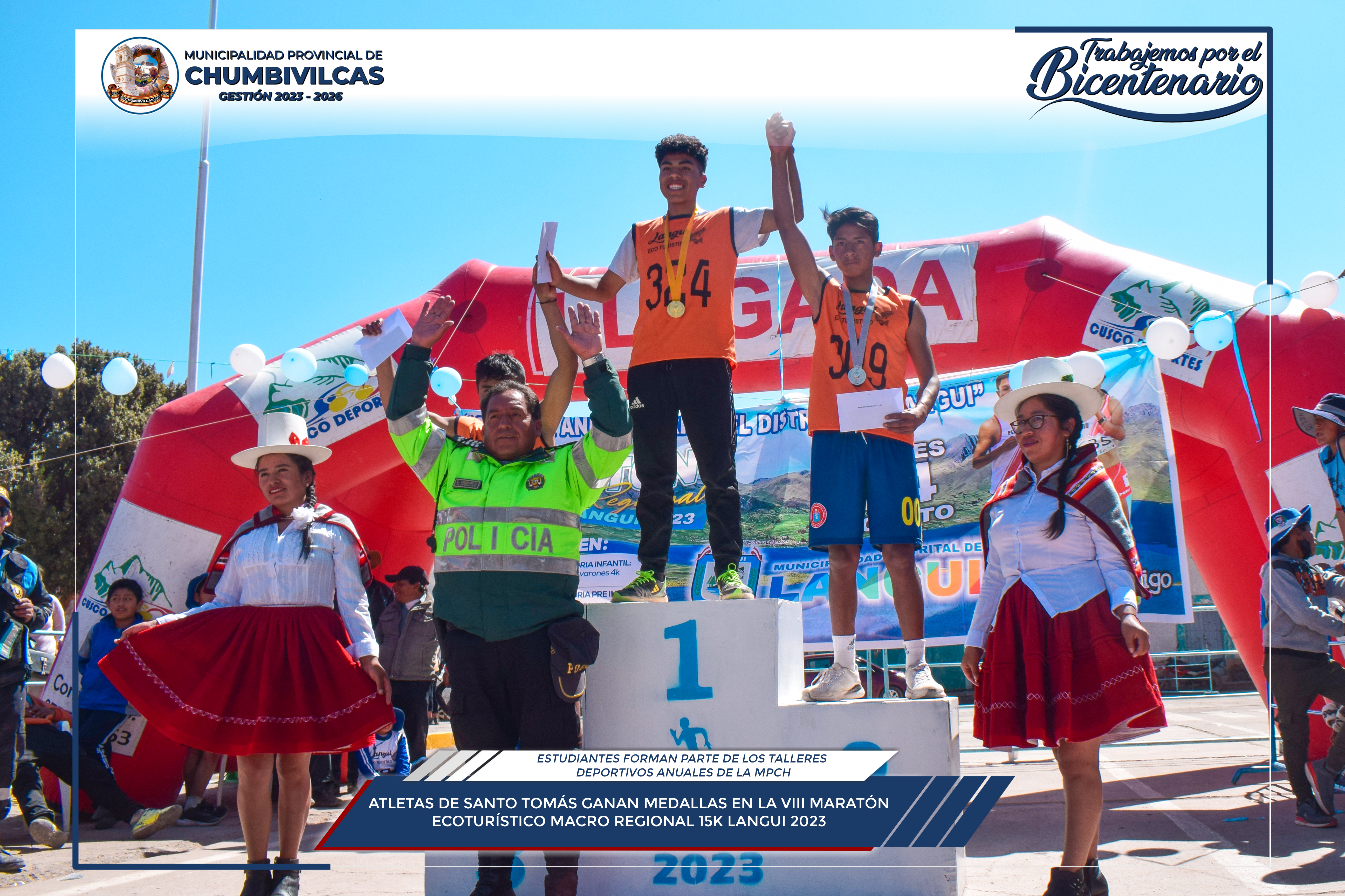 Atletas de Chumbivilcas ganan en la VIII Maratón Ecoturístico Macro Regional 15 K Langui 2023