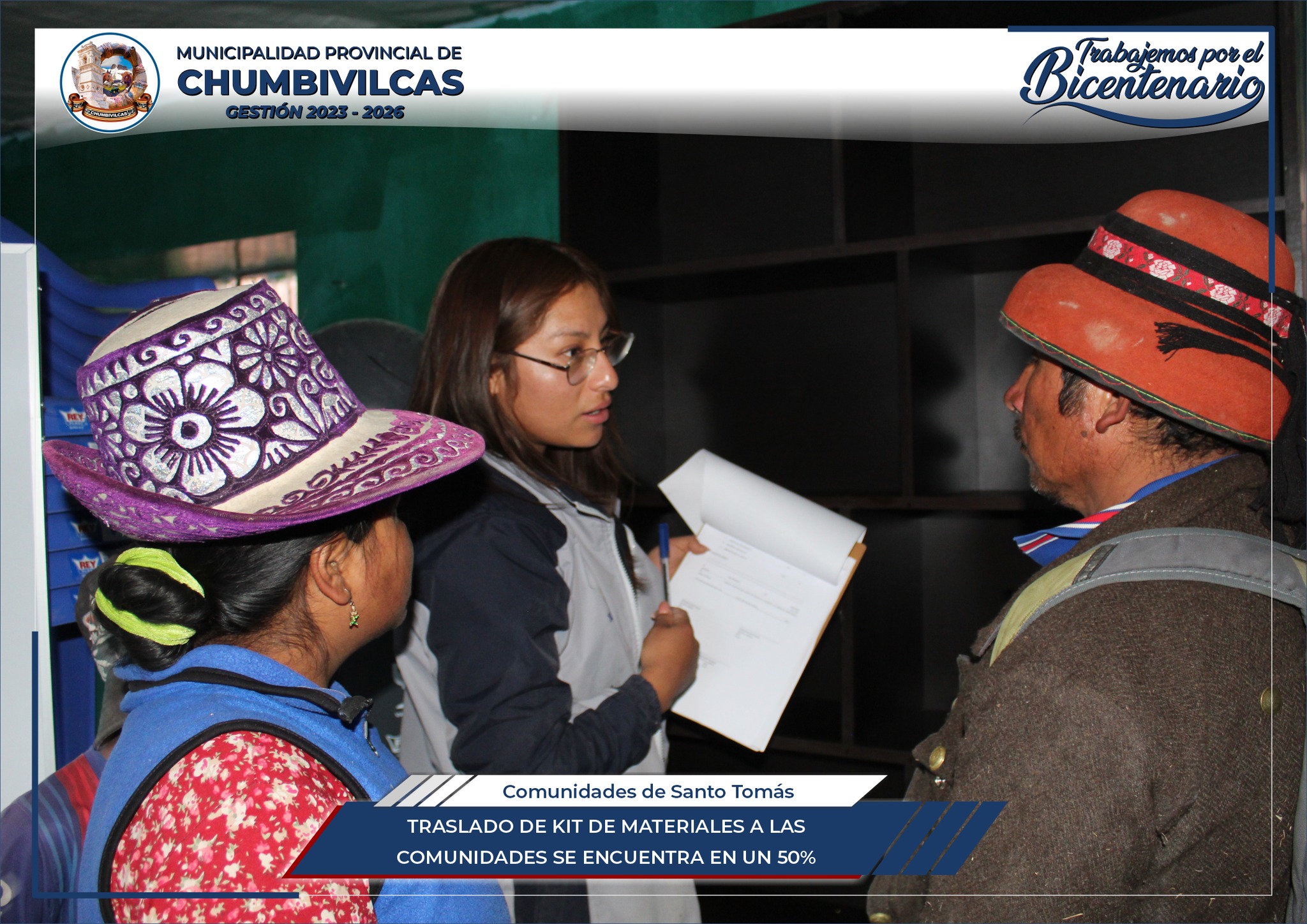 Chumbivilcas: Se traslada kit de materiales para implementar centros de vigilancia nutricional en las comunidades de Santo Tomás
