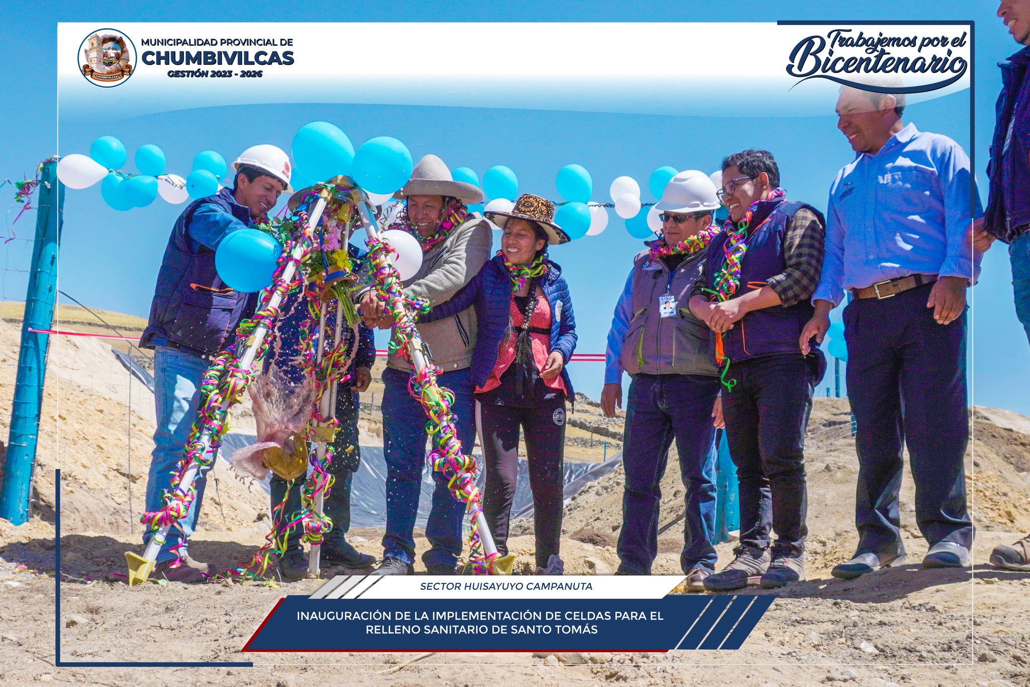 Alcalde de Chumbivilcas inaugura implementación de celdas para el relleno sanitario de Santo Tomás