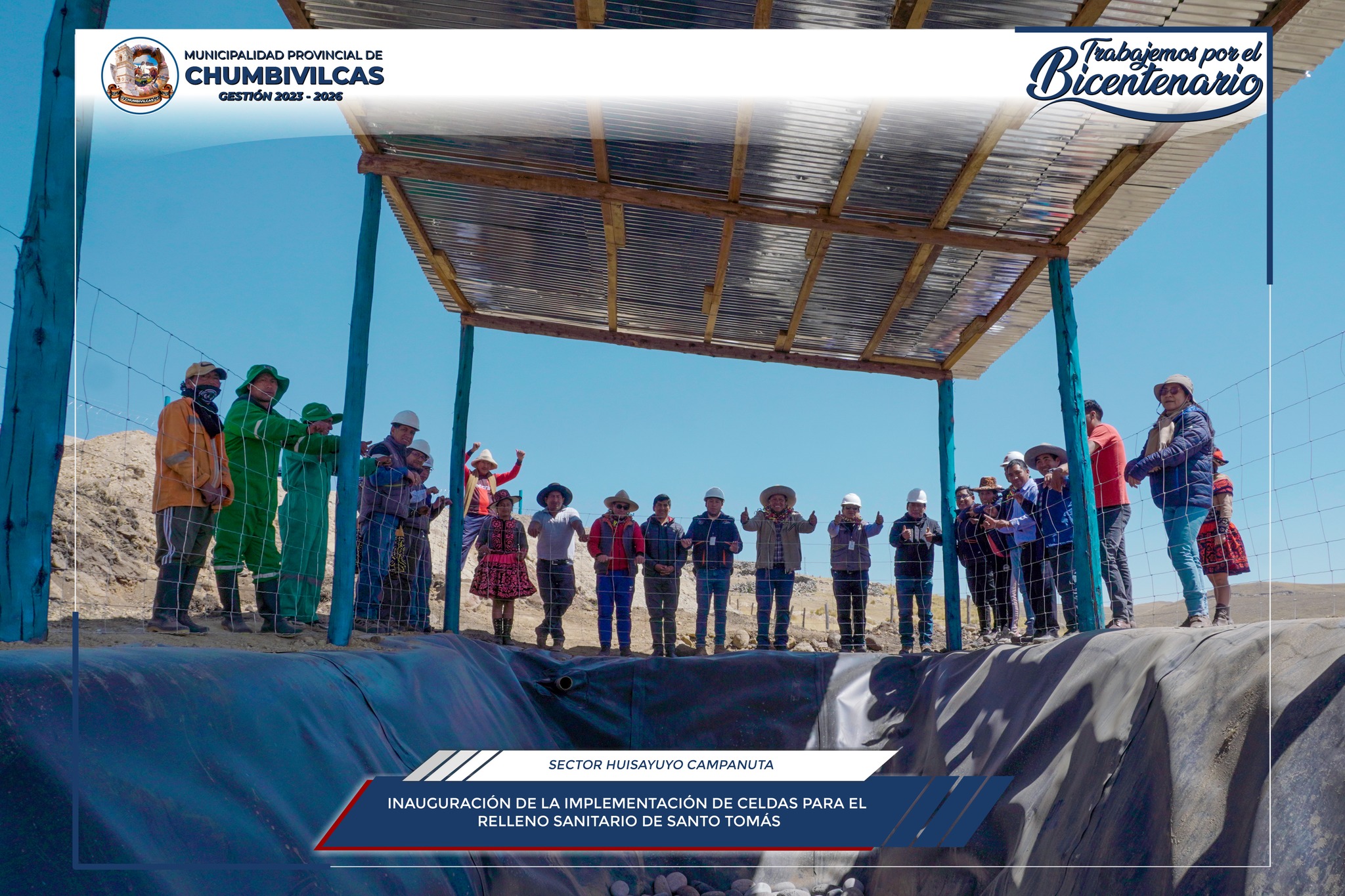 Alcalde de Chumbivilcas inaugura implementación de celdas para el relleno sanitario de Santo Tomás