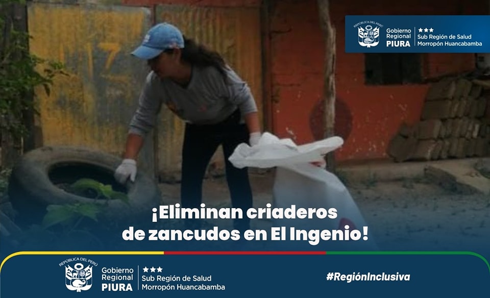 Eliminan criaderos de zancudos en El Ingenio.